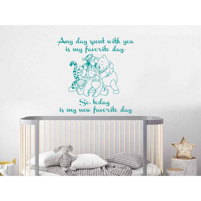 Décalcomanie murale winnie classic the pooh, Turquoise