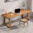 Walnut Rectangular Solid Wood Writing desk-67798404