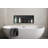 24" Shower Niche Shelf Stainless Steel 18 Gauge Black Rectangular Recessed