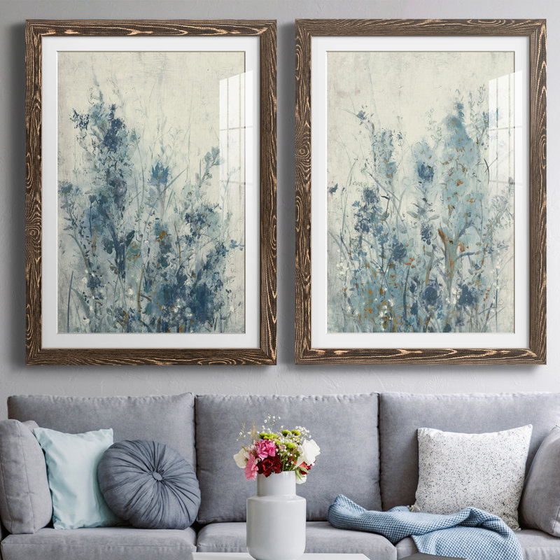 Encadré mat de qualité supérieure AU CH Blue Spring I - prêt à être accroché, H 43,5 po x l 31,5 po x P 1 po