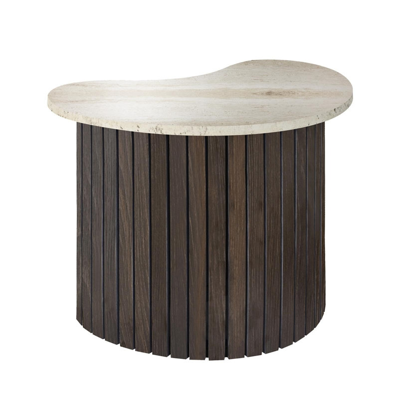 Pedestal Irregular Side Table