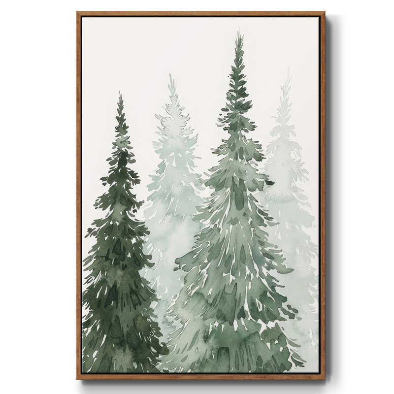 Winter Washed Coppice II, reproduction d'art sur toile, H 25 po x l 17 po x P 1,5 po, Cadre noyer