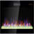 60 Inch Recessed Ultra Thin Tempered Glass Front Wall Mounted Electric Fireplace With Remote And Multi Color Flame & Emberbed, Led Light Heater