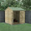 Beckwood 7 ft. 8 in. W x 6 ft. 12 in. D Solid Wood Garden Shed