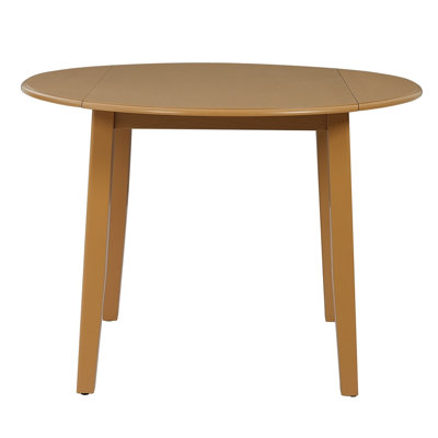 Extendable Round Dining Table for 2–4 People, Folding Wood Dining Table with Adjustable Size, Space-Saving Design for Small Apartments and Dining Areas - LIGHT BROWN