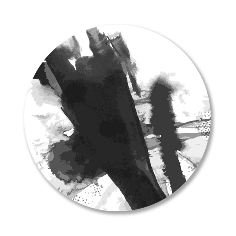 Encre Splater - peinture sans cadre, H 46 po x l 46 po x P 1,5 po, Acrylique