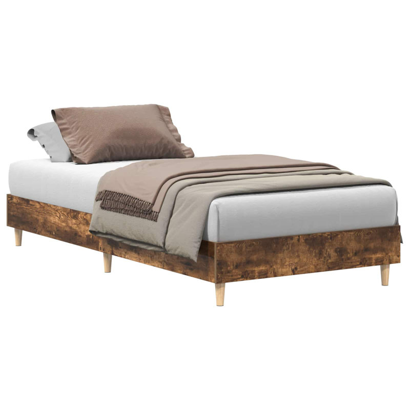 Bed Frame, Smoked Oak