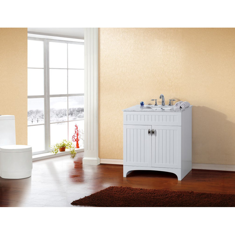 Base de meuble-lavabo simple 31 po seulement, Blanc