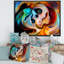 «Blue Orange and Red», reproduction d'art sur toile-67390340-67390344