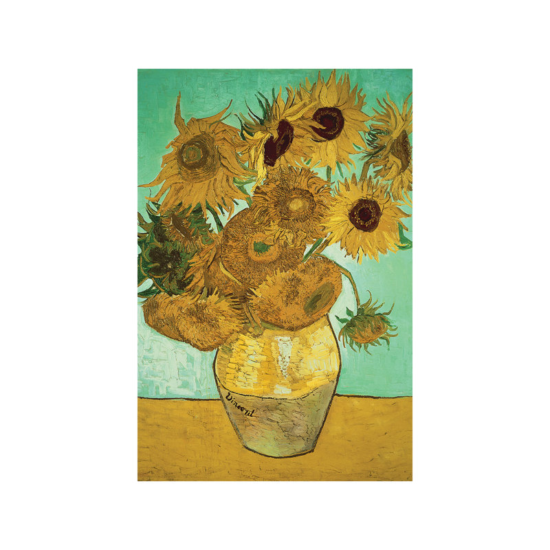 Sunflowers (Third Version), 1888 by Vincent Van Gogh - Painting on Canvas, No Frame, 101.6 cm H x 66.04 cm W x 1.91 cm D
