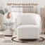 Fauteuil d'appoint pivotant rembourré Caysey Boucle-101895679
