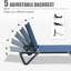 Patio Chaise Lounge Outdoor Aluminum Polypropylene Chair with Adjustable Backrest-1349326183