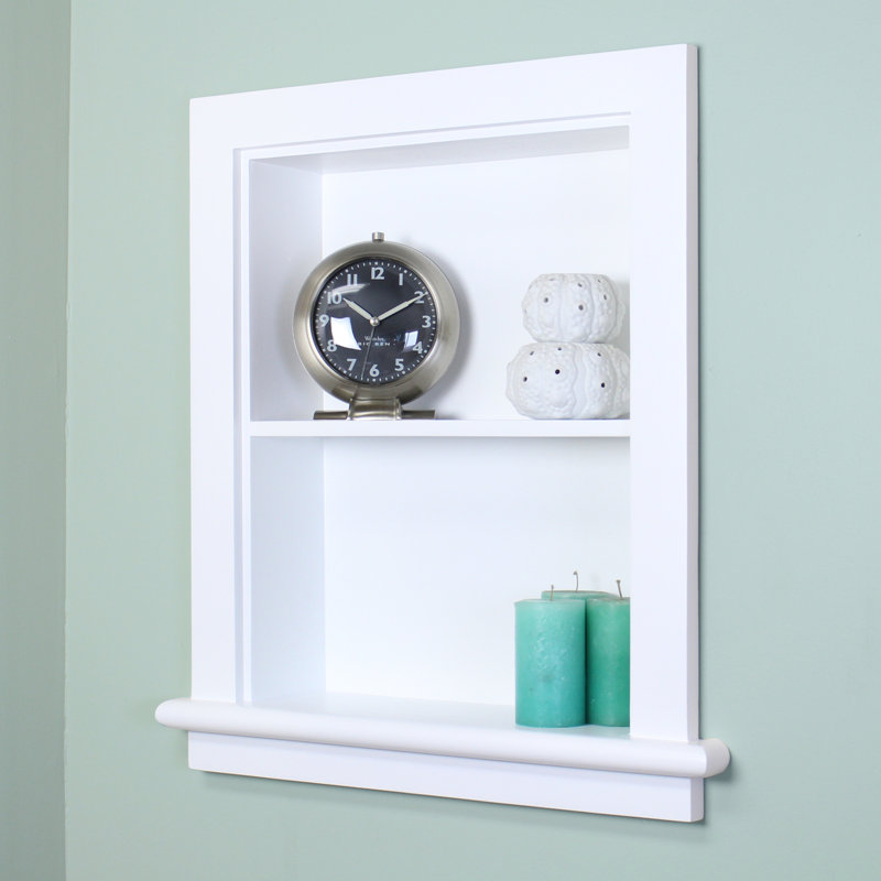 14x18 White Recessed Wall Niche with Plain Back