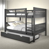 Moraby Solid Wood Standard Bunk Bed with Trundle by Harriet Bee
