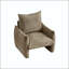 Fauteuil d'appoint surdimensionné en chenille 34,3 po-129386670