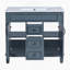 Meuble-lavabo 36 po avec lavabo supérieur, armoire de rangement moderne avec 2 portes à fermeture douce et 2 tiroirs, meuble-lavabo simple