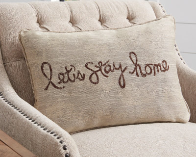  Lets Stay Home Throw Pillow