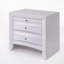 Table de chevet 1Pc avec finition blanche et deux tiroirs de rangement-1099640019