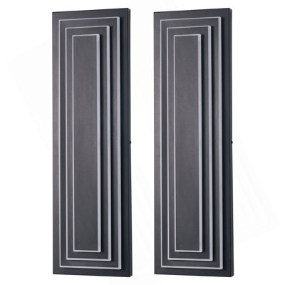 23.6 In Modern Long Outdoor Wall Lights Exterior Lights For House,LED Outdoor Wall Large Front Porch Light Fixture For Garage, Garden, Entrance Gate(2 Pack)