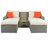 Ensemble de canapé de patio en osier 3 pièces Adelean, ensemble de canapé d'extérieur avec coussins, coussins, repose-pieds et table-88363994