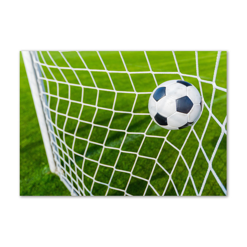 Ball In The Goal - Wrapped Canvas Print