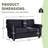 57" Modern 2-Seater Corduroy Sofa-180007643