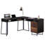 Bureau en L avec 2 tiroirs et casiers (sans la chaise)