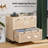 Wood Rattan 2 Drawer Lateral File Cabinet with Lock