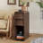 Modern Farmhouse Burl Finish End Table With 2 Drawers And Open Storage Walnut Brown-792408499