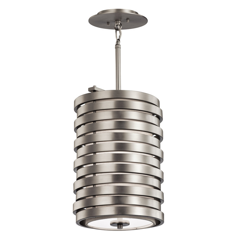 Whitfield 1 - Light Brushed Nickel Cylinder Pendant