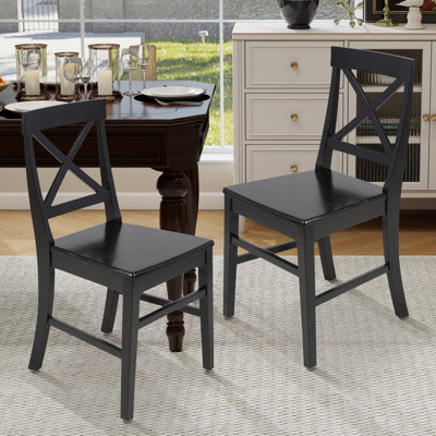 Ensemble de 2 chaises en bois d'acacia