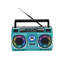 Haut-parleur portatif Bluetooth® avec radio et batterie rechargeable Emerson - turquoise