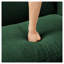 Canapé-lit en tissu Emerald Green Boucle-129098737