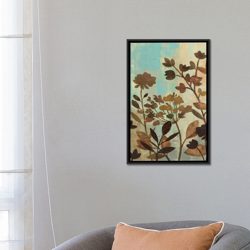 «Enchanted Garden I» par Silvia Vassileva - reproduction d'art, H 26 po x l 18 po x 1,5 po, Toile avec cadre noir, Aucun mat