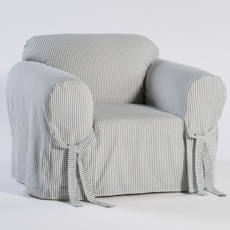 Housse pour fauteuil à coussins carrés/rectangulaires, Bleu marine