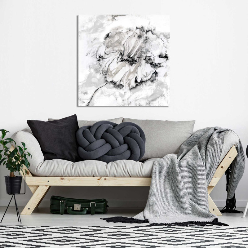 «Marble Flower I», reproduction de peinture acrylique, H 18 po x l 18 po x P 1 po, Toile tendue