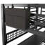 Lit mezzanine double en métal avec escalier, garde-robe, bureau et éclairage DEL-2105431915