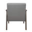 Chaise d'appoint rembourrée capitonnée à boutons capitonnés gris Mid-Century Modern Furniture