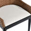 Fauteuil d'appoint rembourré à la main avec pieds en bois massif