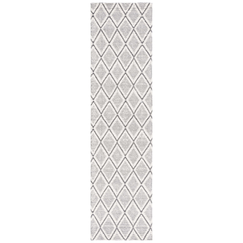 Marbella Hand Woven Wool And Cotton With Latex Geometric Rug, Runner 2'3" x 9'