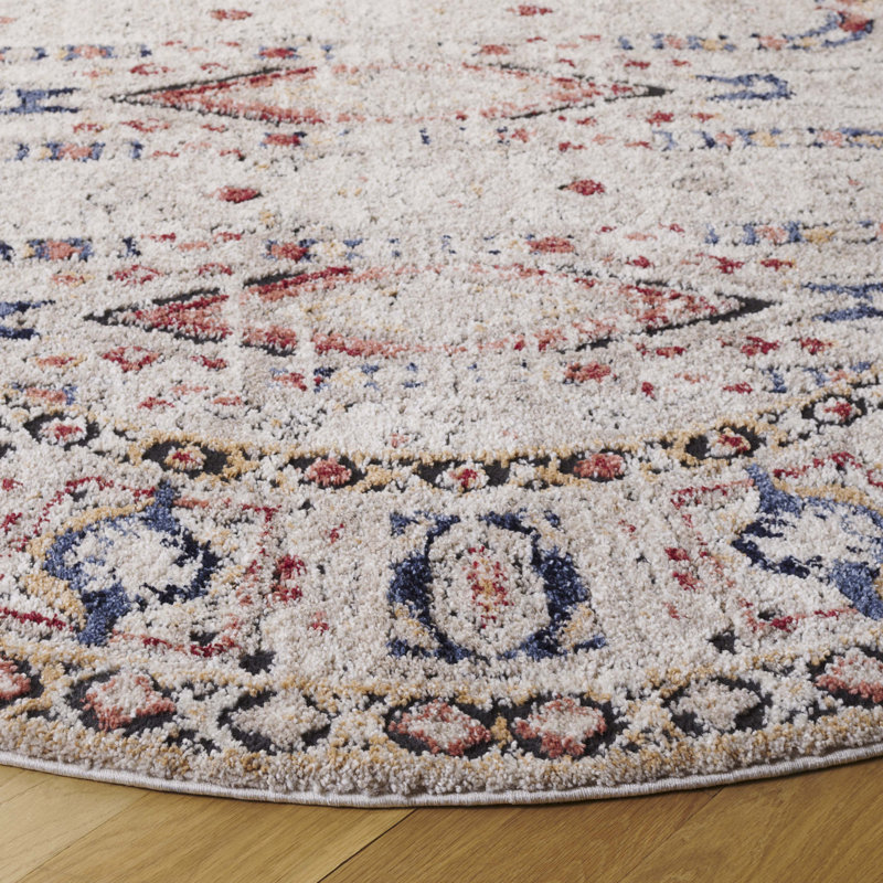 Luna Performance Oriental Rug, Round 6'7"