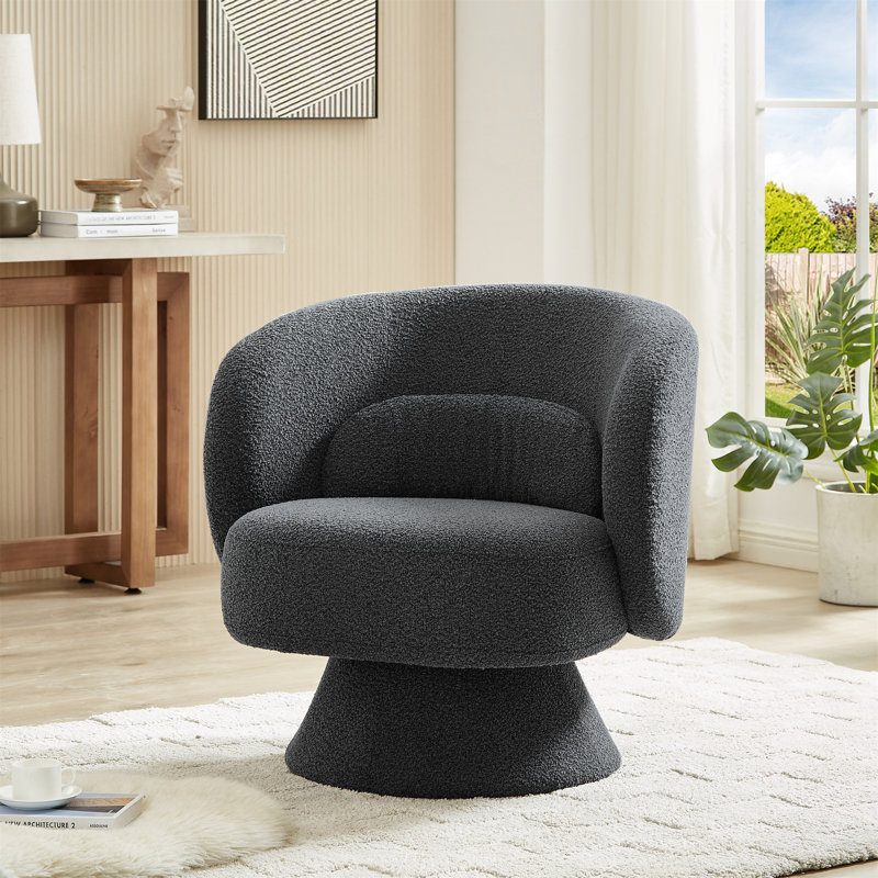 Kassim Upholstered 32.28'' Sofa, Dark Gray Fabric