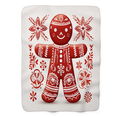 Nordic Yuletide Art - 1 Piece Premium Sherpa Blanket