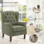 Angiolino Upholstered Button Tufted Small Accent Chair Armchair-1703948227