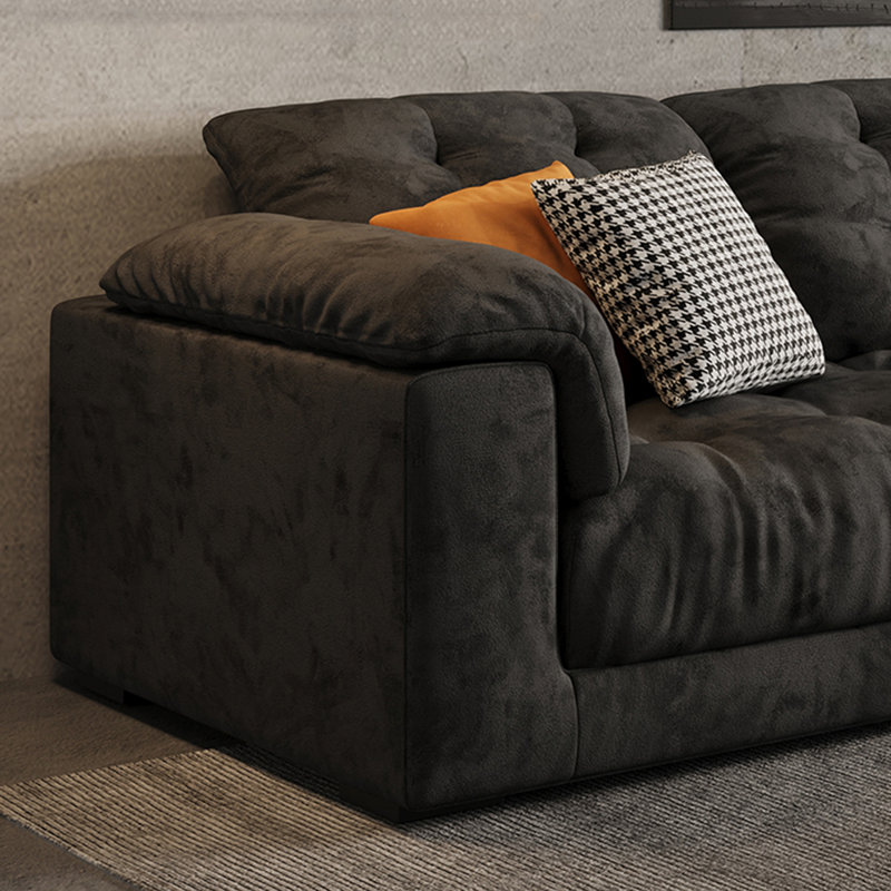 Simple casual flannelette sofa, 29.92" H x 78.74" W x 39.37" D