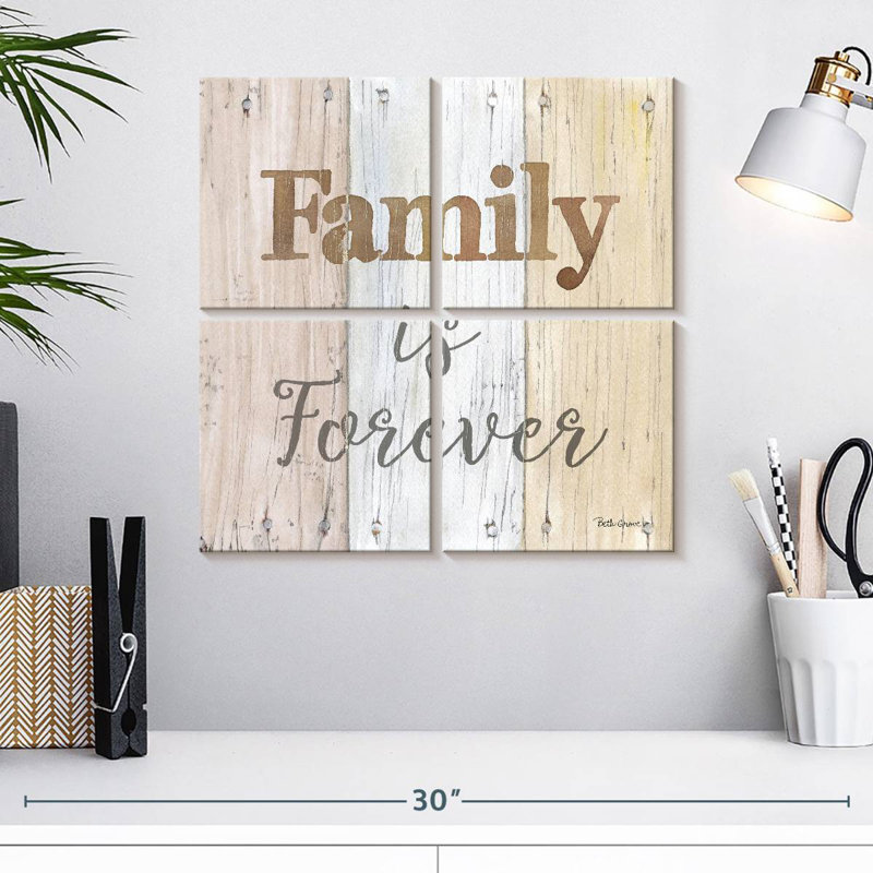 Kema Farmhouse Family Forever Wall Sign, 18" H x 18" W