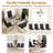5- Piece Dining Table Set,Glass Top Metal Base Dining Tablewith 4 Faux Leather Dining Chairs-111233773-111233774