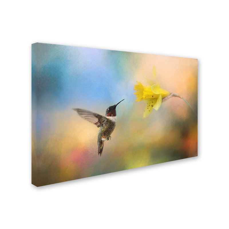 «Garden visiteur», impression sur toile tendue Vidur, H 30 po x l 47 po