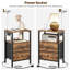 Annasha 39cm W Metal Bedside Table