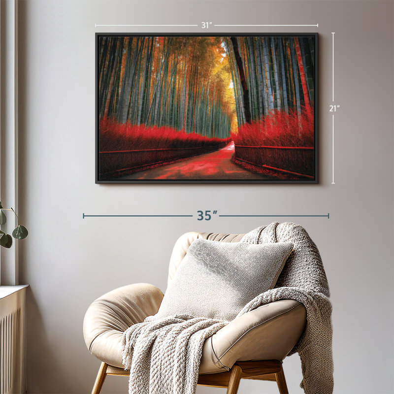 Impression sur toile Arashiyama Bamboo Trail, H 21 po x l 31 po